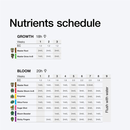 Xpert Nutrients Master Bloom A+B (5L) - Basic Bloom Fertilizer for the Flowering Phase of Plants, Universal Bloom Nutrition, Liquid Plant Nutrient,