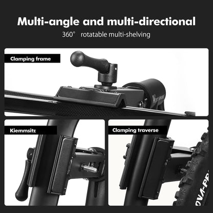Mimoke 2 in 1 Bicycle Repair Stand Stable Wall and Workbench Mounting, Adjustable Carbon Steel Construction, Lightweight Construction, Load Capacity