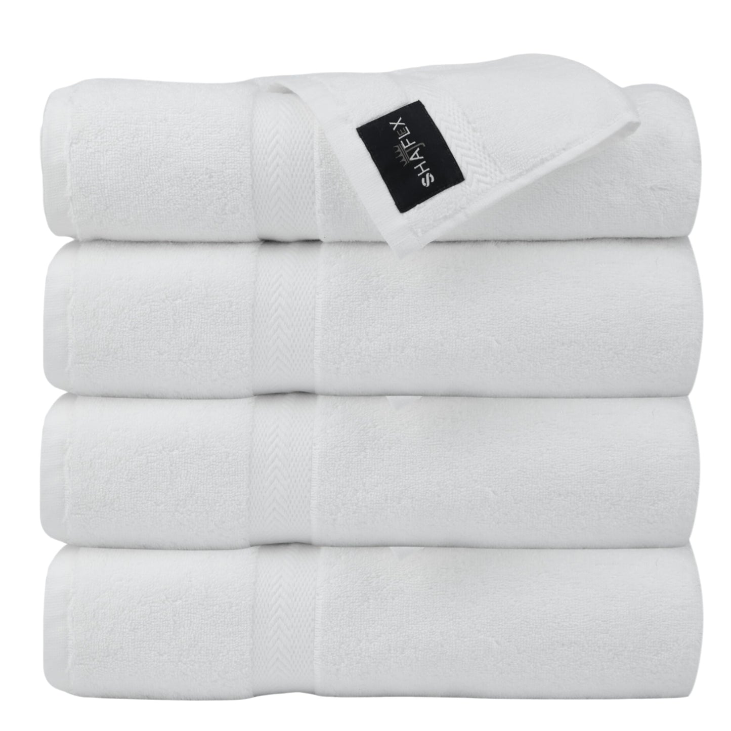 shajflex 4Pcs Bath Towels Sets | 650 GSM Bathroom Bath Sheets | 70X140CM Quick Dry Extra Large Towel Accessory Set | Highly Absorbent 100% Luxury