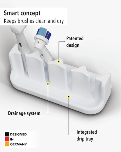 Qikfresh holder for 4 electric toothbrush heads (White)