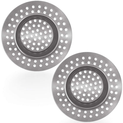 (Set of 2) Stainless Steel Kitchen Sink Strainer Plug, Standard Strainer Drain Protector for Bathroom/Kitchen