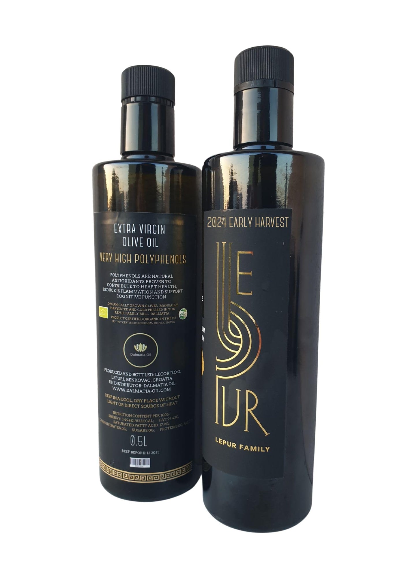 Cipressena Blend - Very High Polyphenol, Croatian Extra Virgin Olive Oil - 1100mg/kg. Cold Pressed, Gold Award Winning, Flos Olei recognised as a top