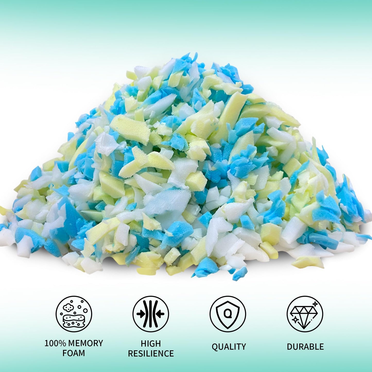 HONEHO 2.2KG Shredded Memory Foam Filling, Bean Bag Chair Filler