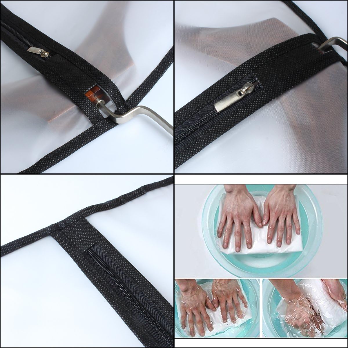 Clothes Covers Protector Bags Translucent Dustproof MothProof Anti-mite Breathable Zipper Dresses Bags Garment Bags Dress Suits Covers for hanging