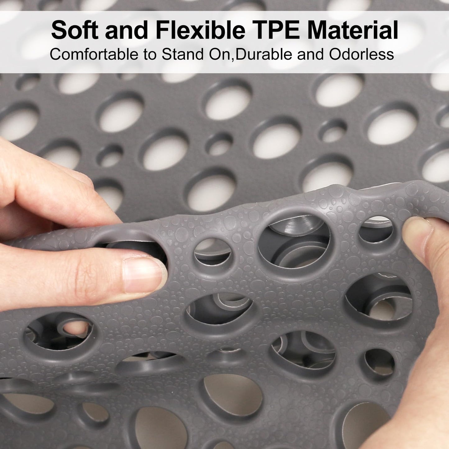 Extra Large Shower Mat Non Slip Anti Mould: 80 x 120 cm Non Slip Shower Mat for Inside Walk-in Shower Tray
