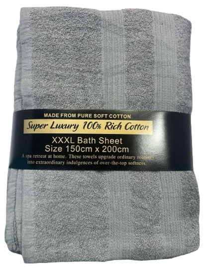 TEXTILESY Extra Large Super Bath Sheets (150 x 200 cm-600GSM) Massive/Huge/Mega Towels 100% Rich Cotton XXXL Towels Highly Absorbent Body Warp Beach