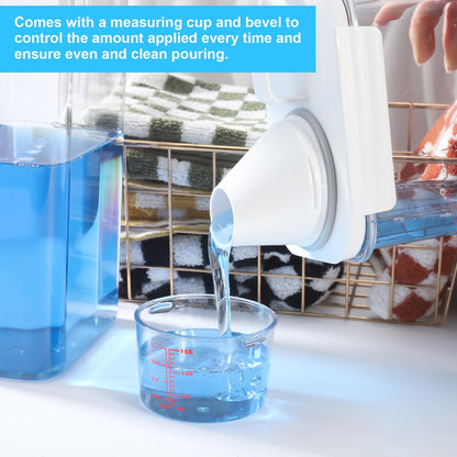Invalidism 2 Pack Washing Powder Storage,1800ml Laundry Detergent Dispenser with Measuring Cup