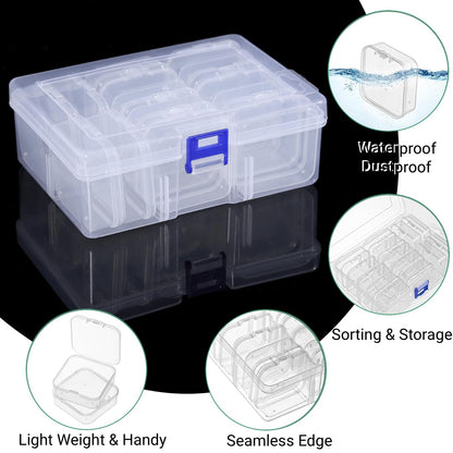 UNINGYI Bead Organiser Storage Box, Small Storage Boxes with Lid (Small)