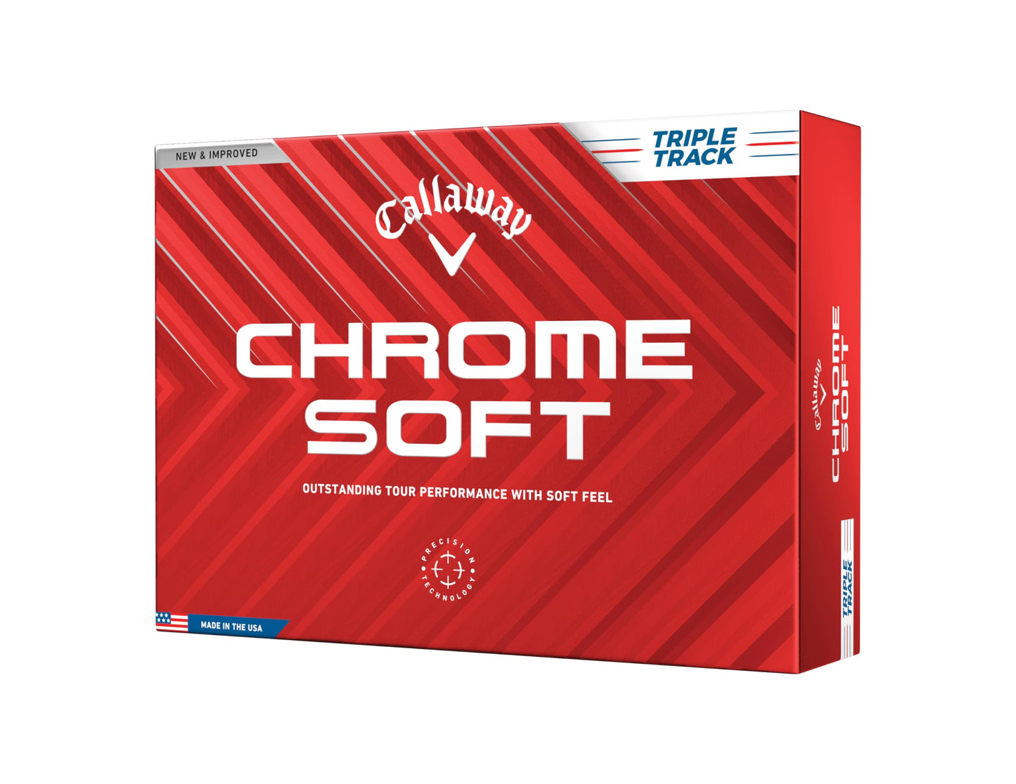 Callaway Golf Chrome Soft Premium Tour Golf Ball 2024 White Triple Track