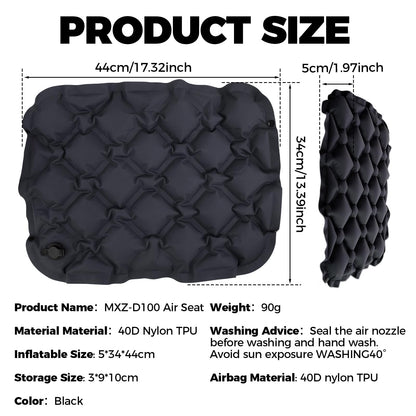 Inflatable Seat Cushion,Portable Air Seat Pad for Camping Hiking Travel