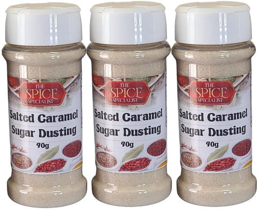 Salted Caramel Hot Drinks Dusting Topper Flavouring 3 Pack (3 x 90g) For Coffee, Hot Chocolate & Latte Topper, Popcorn Seasoning, Cupcake & Baking