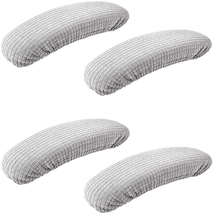 XIEHUZA 2 Pair Armrest Covers, Removable Arm Rest Protectors, Elastic Pads for Office Chairs, Light Grey