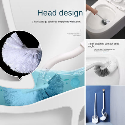 Toilet Brush Bowl Cleaner Scrubber Brushes for Bathroom Long Handle, 2 Pack