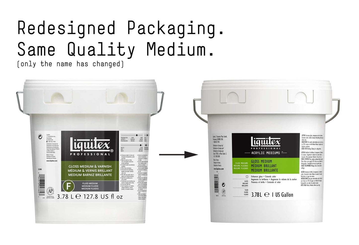 Liquitex Professional Acrylic Medium for Acrylic Paint, Gloss, 3.78 L