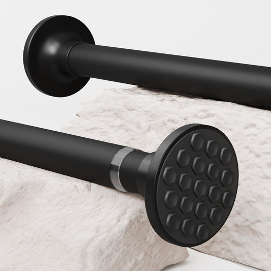 Shower Curtain Rail Extendable Curtain Rod no Drilling Telescopic Pole Stainless Steel Tension Rods for Living Room, Bedroom, Bathroom, Balcony
