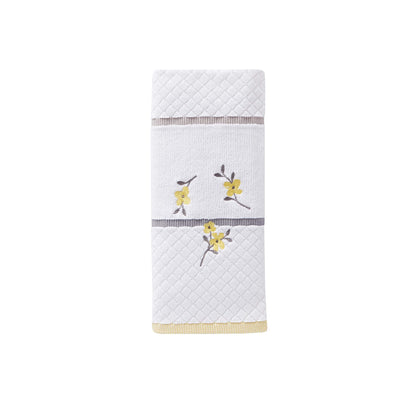 SKL Home Spring Garden Hand Towel, White