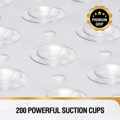 HITSLAM Non Slip Bath Mat for Tub, 101 x 40cm Extra Long Shower Mat Anti Mould, Machine Washable Bathroom Bathtub Mat with Suction Cups and Drain