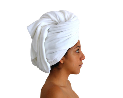 Immaculate Textiles XL Premium Microfibre Hair Drying Towel/Turban/Wrap - 130x65cm (51x25in) - 400GSM : Super Soft, Extra Long