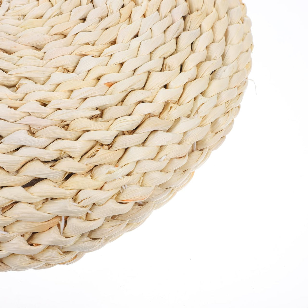 CAXUSD Round Straw-Woven Breathable Yoga Meditation Mat