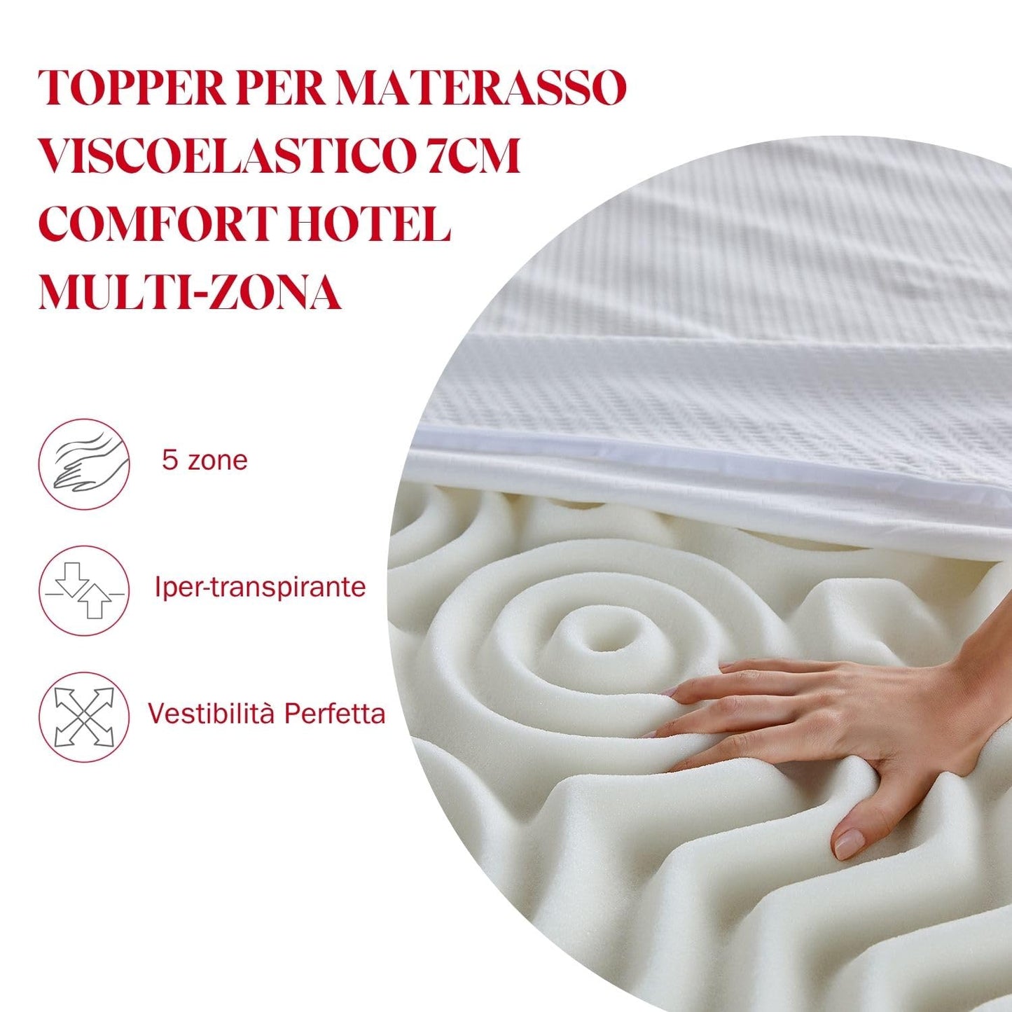 Pikolin Home Visco-elastic mattress protector, 7 cm, extra Relax