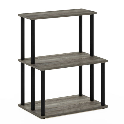 Furinno TURN-N-TUBE Printer Stand, 3-Tier Printer Table with with Storage Shelf, Open Frame Standing Shelf, for CPU, Office Supplies, Home Office