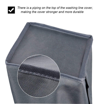 RICHIE Rotary Airer Cover, Heavy Duty 600D Oxford Fabric, Waterproof Outdoor Protection for Rotary Clothes Line, Full Zip, Drawstring Closure