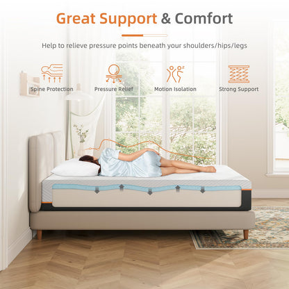 Vesgantti King Size Memory Foam Mattress, Medium, 150x200x20CM