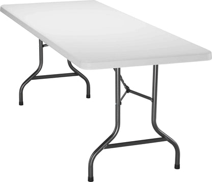 Office Hippo Occasional Table with Folding Legs, Plastic, White, 150 x 76 x 75 cm