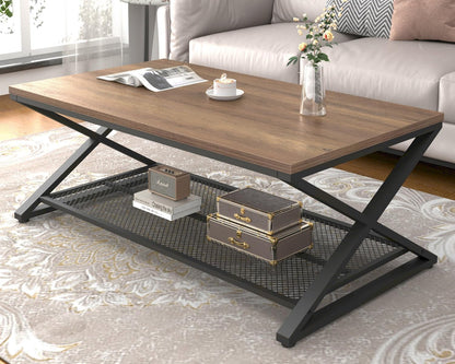 LVB Coffee Table for Living Room Coffee Tables With Storage 120cm Light Oak