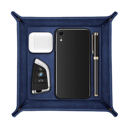SITHON Valet Tray Premium PU Leather Desktop Storage Organizer