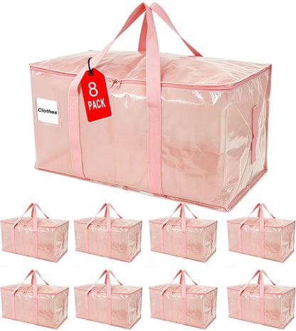 ZFWDSY Moving Bags 93 L,8-Pack Storage Bags Moving Boxes Alternatives