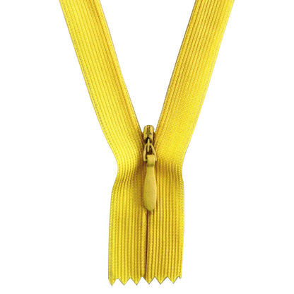 MARARDI [Pack of 10 Invisible Zippers [Yellow] Nylon [50 cm] Sewing and Crafts for Clothing Bags Fabric for Sewing Machine Patchwork Cotton Zipper