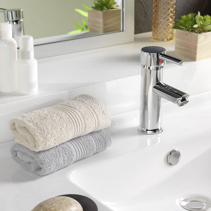 Douceur d'Intérieur, Tendresse Linen Guest Towel (30 x 50 cm) Plain Terry Cloth