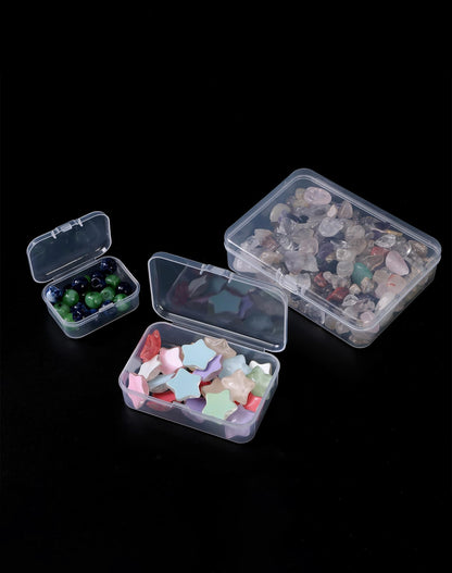 LJY Bead organiser Boxes, 28 Pack, 3 Mixed Sizes, Clear