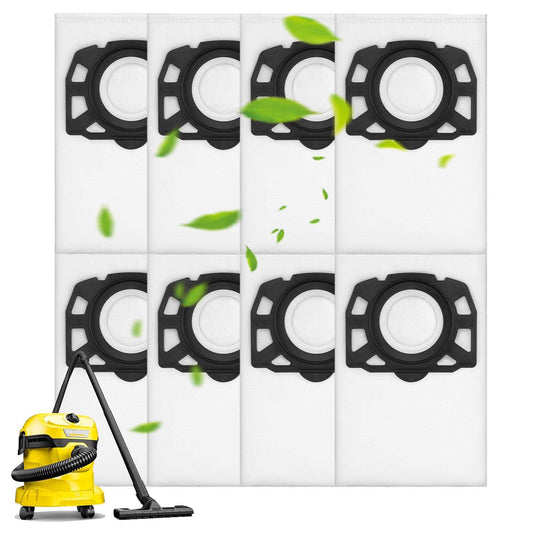 8 Pack Karcher Vacuum Bags, Vacuum Dust Bags Replacements Compatible with Karcher WD 2 Plus, WD 3, WD 3 Battery, KWD 1/D 2/D 3, MV 3, WD 3.200 to WD