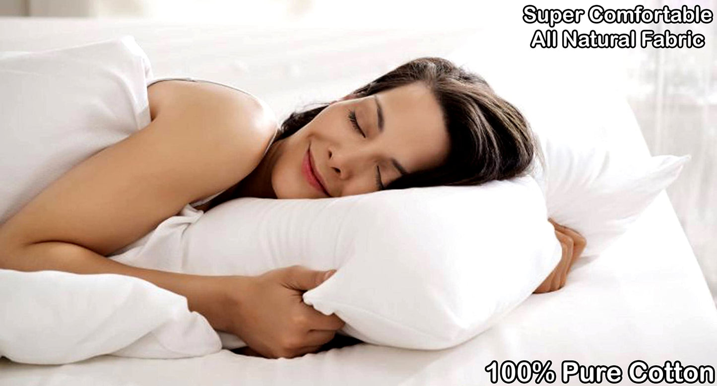 Euphoric Gifts WHITE 100% Pure Cotton (Egyptian Cotton) DOUBLE Duvet Cover Bed Set - includes duvet cover, fitted sheet & pillowcases