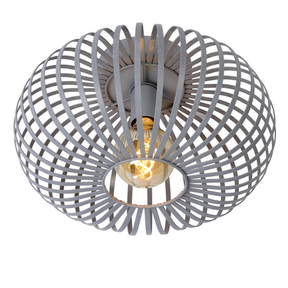 LUCIDE Manuela - Flush Ceiling Light -  39,5 cm - 1xE27 - Grey