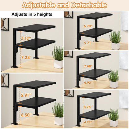 IBUYKE Clamp on Desk Organizer Shelf,Desk Extender Shelves TMZ007B