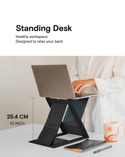 MOFT Z Laptop Stand for Desk, Slim Adjustable Laptop Riser Foldable Laptop Holder, 4 Sitting Modes, Compatible with Most Laptops Up to 17"