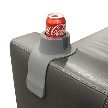 HIT PRODUCTS CouchCoaster® - Couch Armrest Cup Holder, Steel Grey
