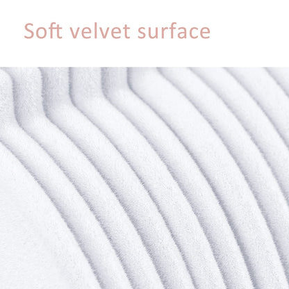 ManGotree 14 Inch Kids Velvet Hangers Felt Children's Hangers 32 Pack White