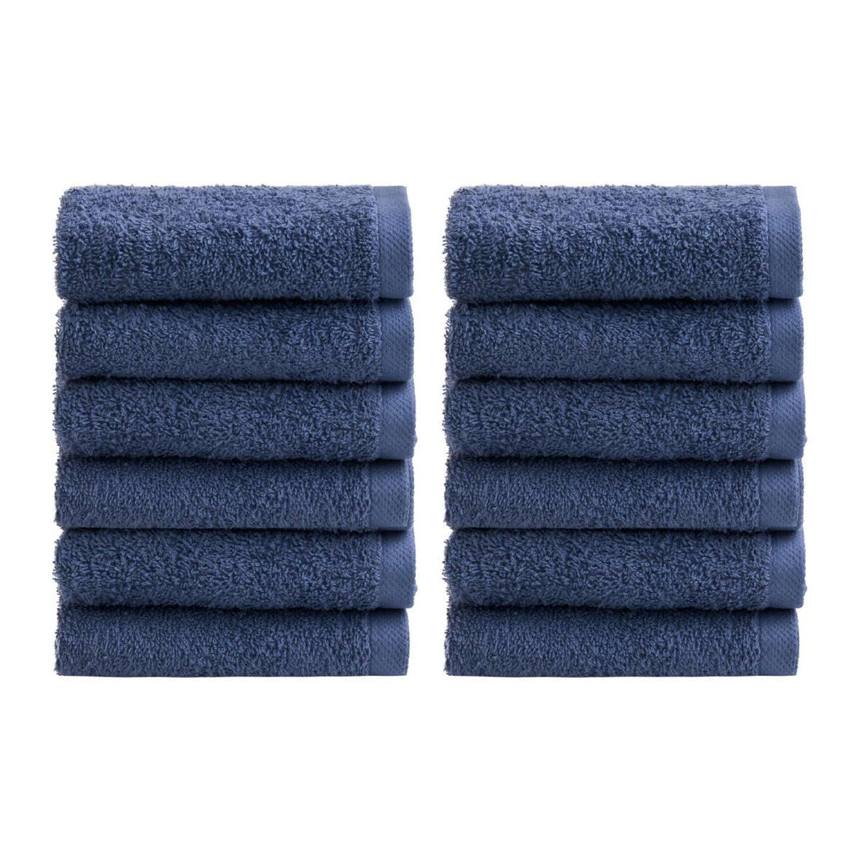 NELLA BIAGINI Minerva Bathroom Washcloths 30 x 30 cm, Set of 12, 100% Pure Terry Cotton, 420 g/m², Soft, Absorbent, Practical, Durable, Solid Colour