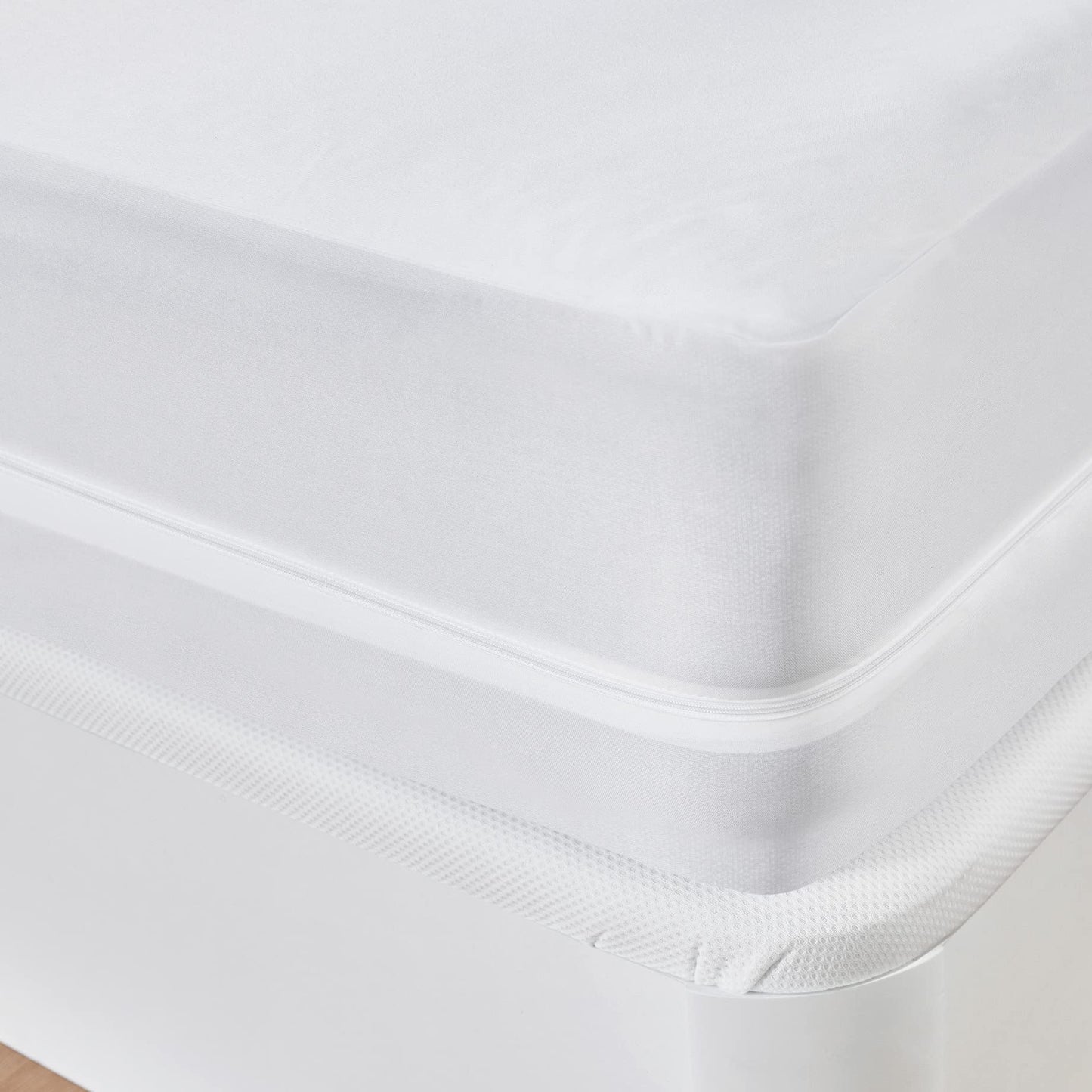 Pikolin Home - Sanitary Mattress Protector – Waterproof, Breathable, white Cama 105-105 x 190/200 cm white