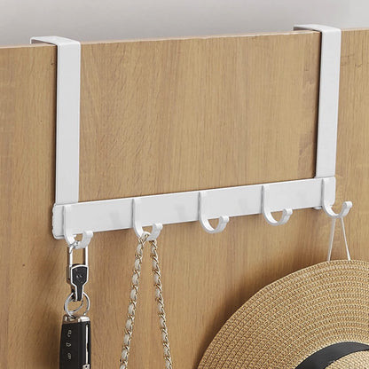 5 Over Door Hooks Door Hanger Rack No Drill Coat Towel Robe Holder
