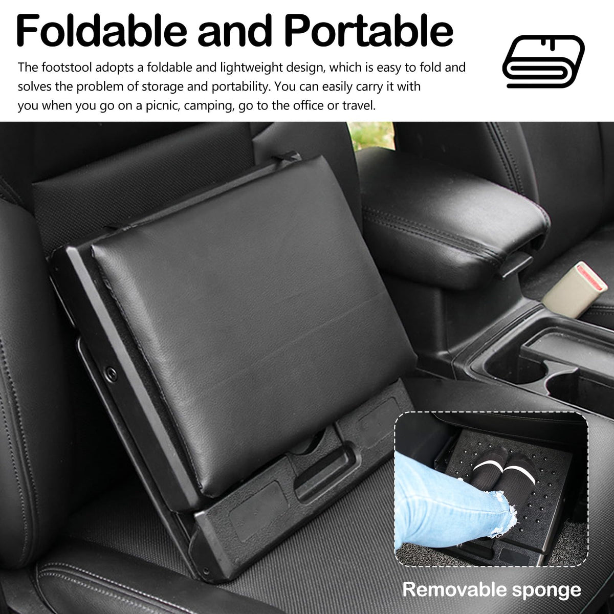 Footrest Desk, Adjustable Footstool Ergonomic Footstool Removable Office Foot Rest Footrest with Massage and Soft Seat Cushion for Car Office Home