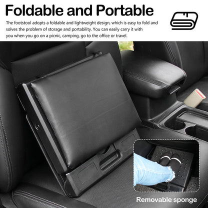 Footrest Desk, Adjustable Footstool Ergonomic Footstool Removable Office Foot Rest Footrest with Massage and Soft Seat Cushion for Car Office Home
