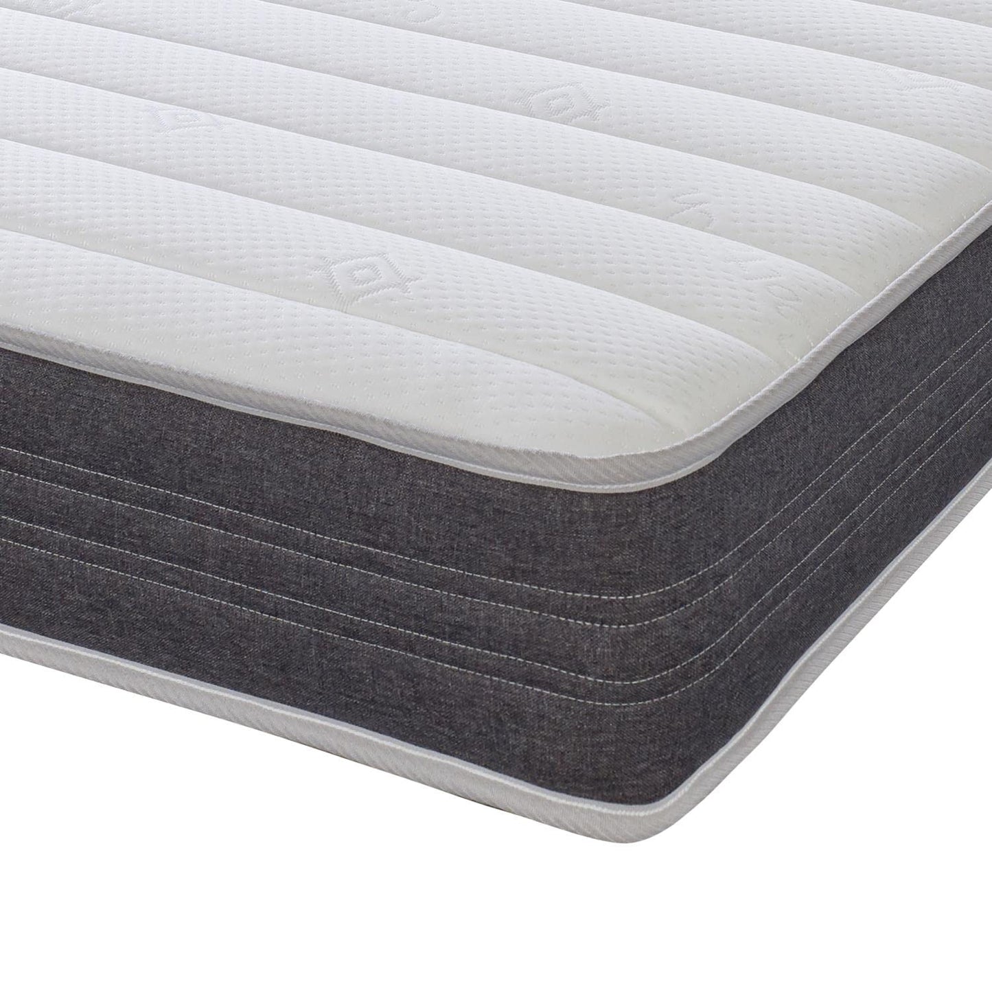 Extreme Comfort Sirocco Airflow Grey 18cms Deep Hybrid Spring & Memory Fibre Mattress, 2ft6 Small Single (2ft6 x 6ft3, 75cm x 190cm)