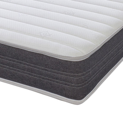 Extreme Comfort Sirocco Airflow Grey 18cms Deep Hybrid Spring & Memory Fibre Mattress, 3ft Single (3ft x 6ft3, 90cm x 190cm)