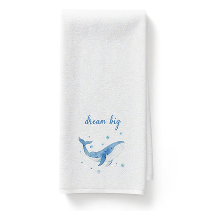 Yeeaulpa Whale Gifts Kitchen Towel,Whale from the Sea Towel,Birthday Present for Women,Sailing Marine Biology Gifts,Sea Swimming Presents,Nautical