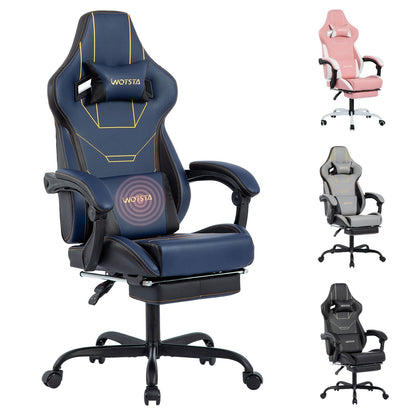WOTSTA Gaming Chair, Ergonomic Gaming Chair, Computer Chair with Headrest and Lumbar, Racing Computer Chairs, Height Adjustable Rotating PC Chairs
